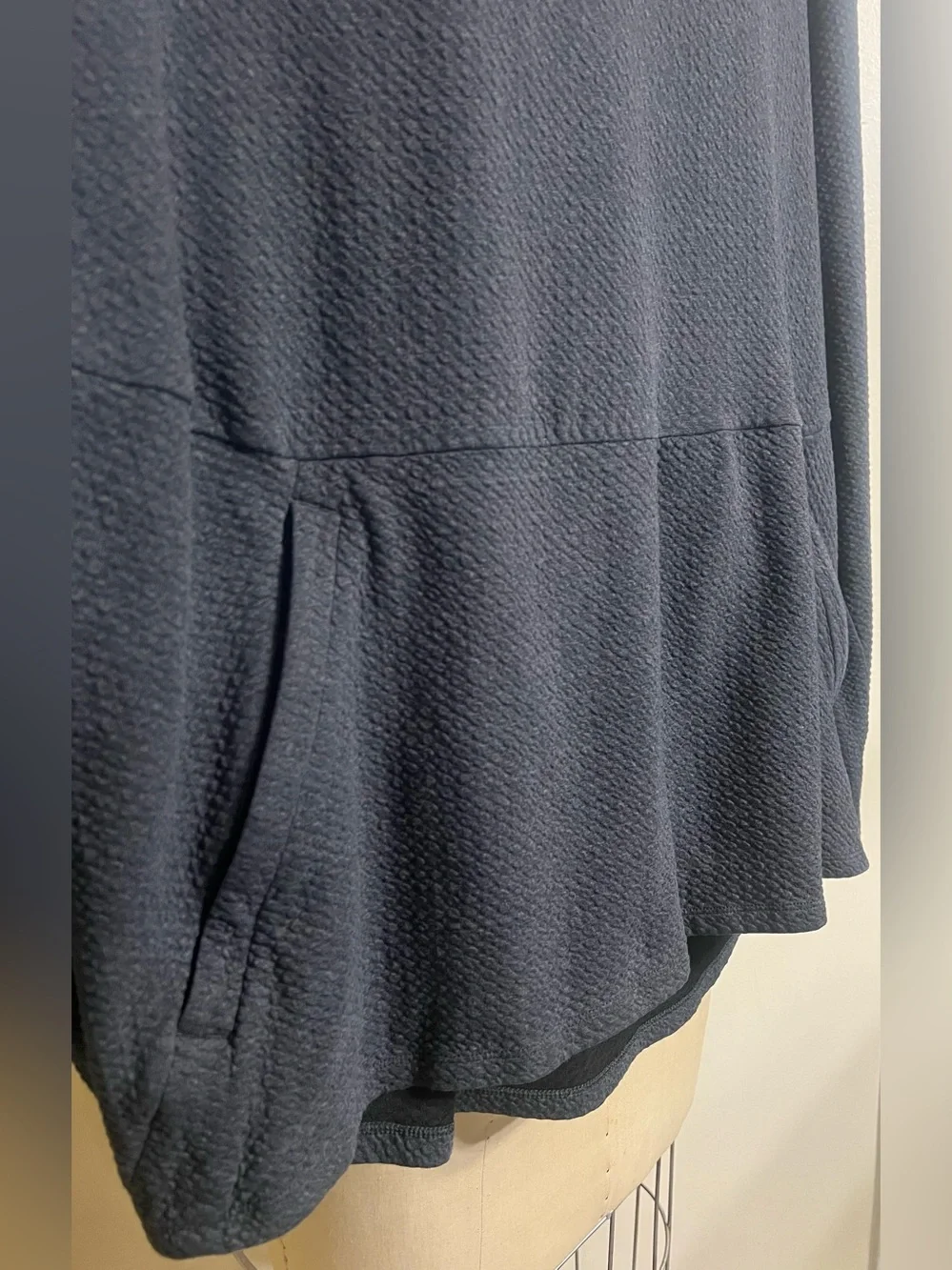 Lululemon At Ease Crew Waffle Texture Dark Grey Size XXL
